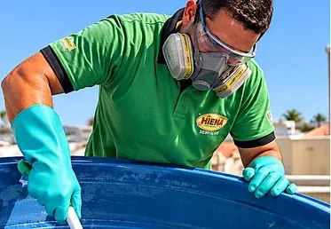 Higienização de caixa d’água realizada pela equipe Hiena